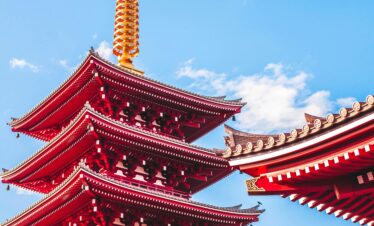 Explore the beauty of a traditional Japanese pagoda captured in Tokyo.